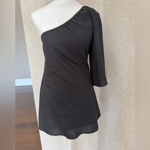 Commense One-Shoulder Black dress